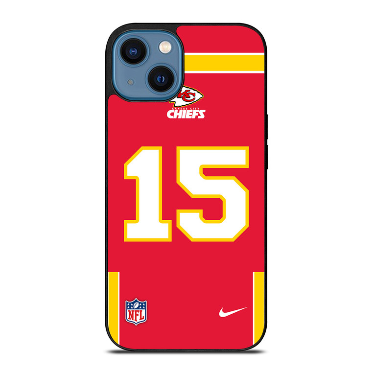 KANSAS CITY CHIEFS PATRICK MAHOMES 15 NFL NIKE iPhone 14 Case Cover
