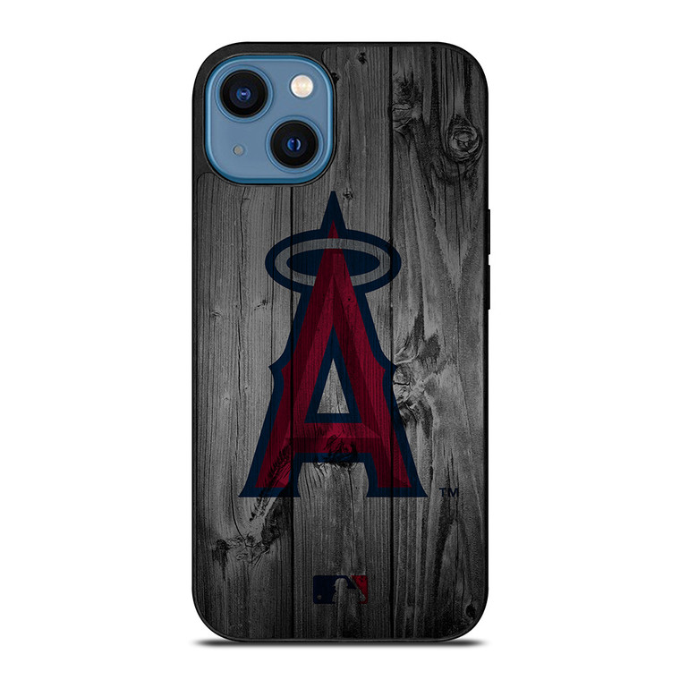 LOS ANGELES ANGELS BASEBALL MLB WOOD LOGO iPhone 14 Case Cover