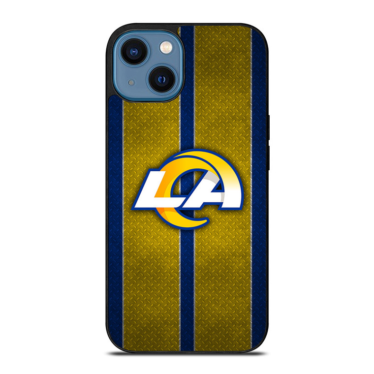 LOS ANGELES RAMS NFL METAL STRIPE iPhone 14 Case Cover LOS ANGELES RAMS NFL METAL STRIPE iPhone 14 Case Cover