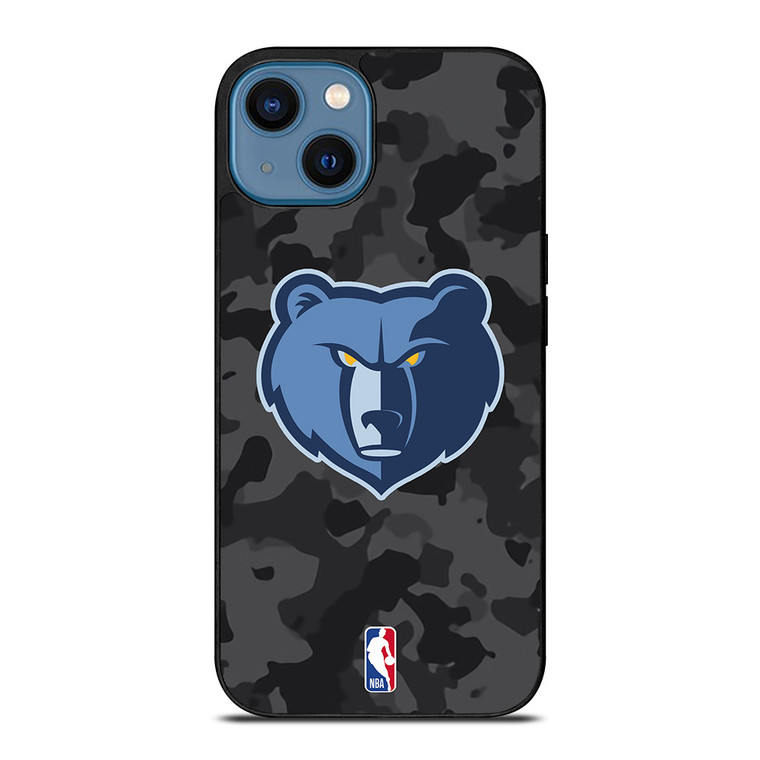 MEMPHIS GRIZZLIES BLACK CAMO iPhone 14 Case Cover