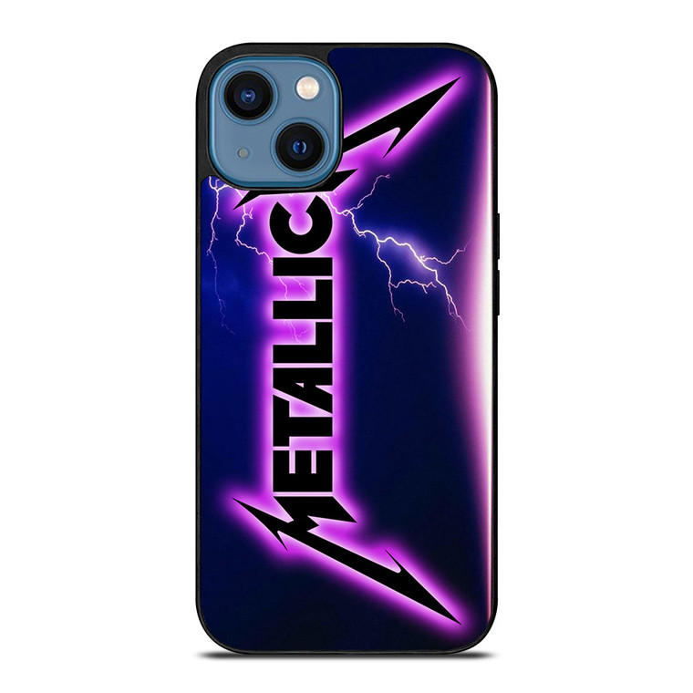 METALLICA ROCK BAND VIOLET LIGHTNING iPhone 14 Case Cover