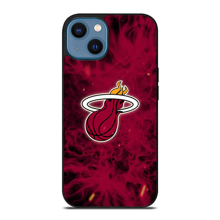 MIAMI HEAT BASKETBALL NBA FIRES iPhone 14 Case Cover
