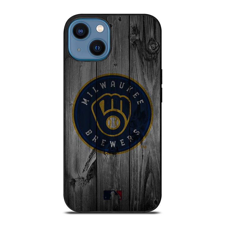 MILWAUKEE BREWERS BASEBALL MLB WOOD LOGO iPhone 14 Case Cover