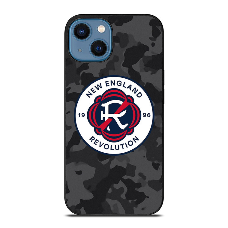 NEW ENGLAND REVOLUTION MLS BLACK CAMO iPhone 14 Case Cover