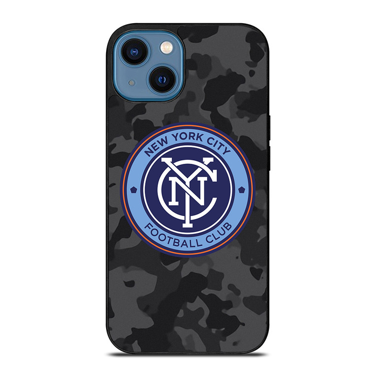 NEW YORK CITY FC MLS BLACK CAMO iPhone 14 Case Cover NEW YORK CITY FC MLS BLACK CAMO iPhone 14 Case Cover
