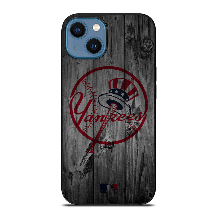 NEW YORK YANKEES BASEBALL MLB WOOD LOGO iPhone 14 Case Cover