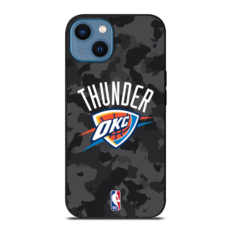 OKLAHOMA CITY THUNDER BLACK CAMO iPhone 14 Case Cover