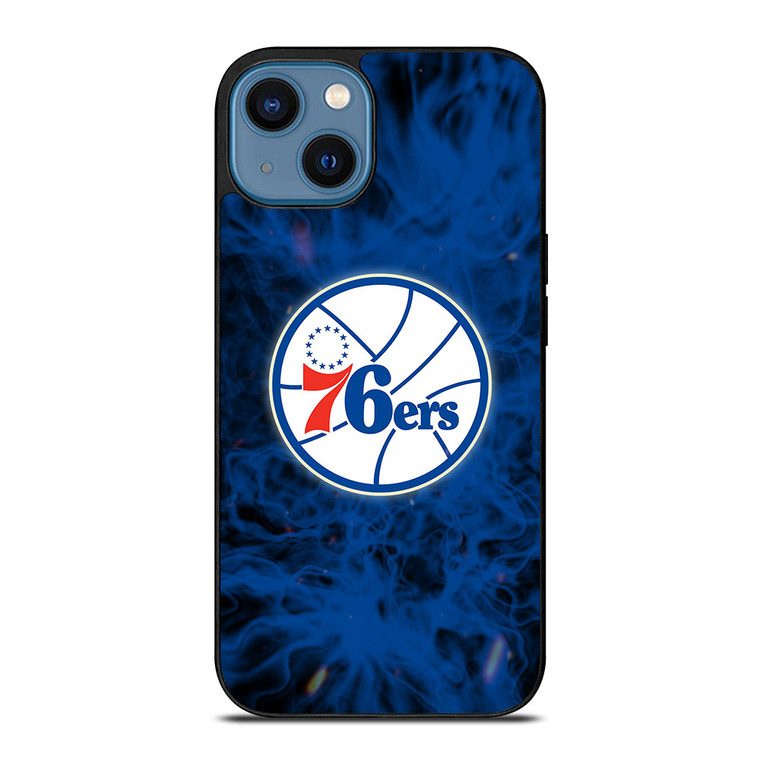 PHILADELPHIA 76ERS BASKETBALL NBA FIRE iPhone 14 Case Cover
