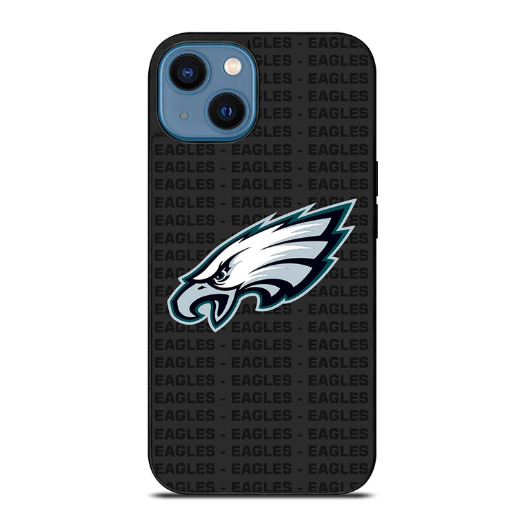 PHILADELPHIA EAGLES FOOTBALL TEXT iPhone 14 Case Cover
