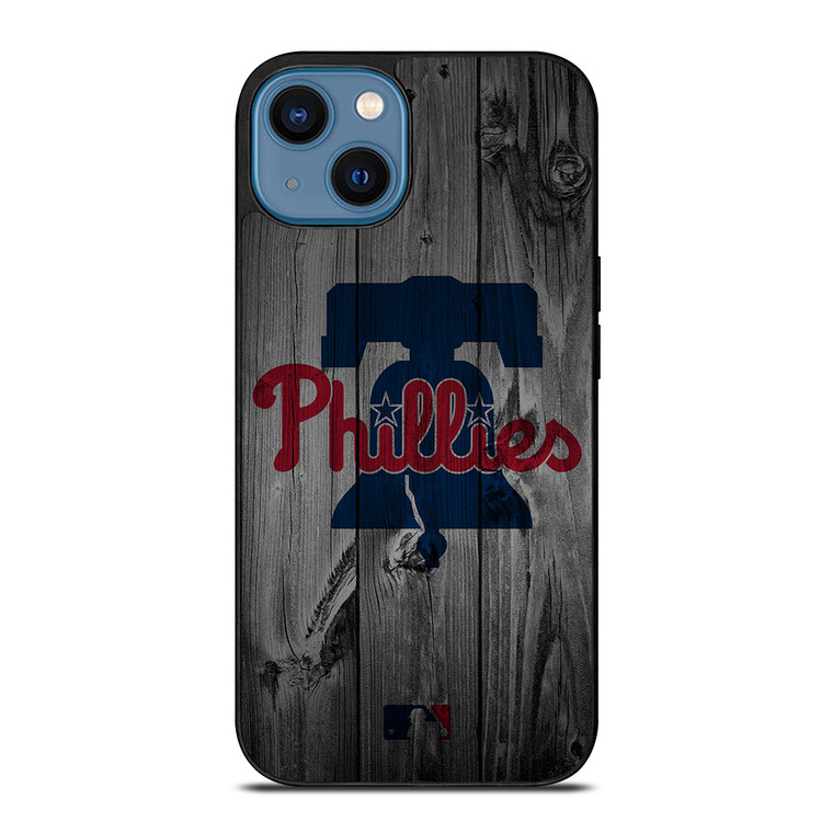 PHILADELPHIA PHILLIES BASEBALL MLB WOOD LOGO iPhone 14 Case Cover