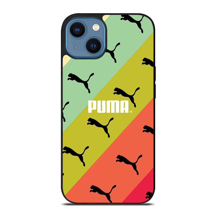 PUMA LOGO STRIPE PATTERN iPhone 14 Case Cover