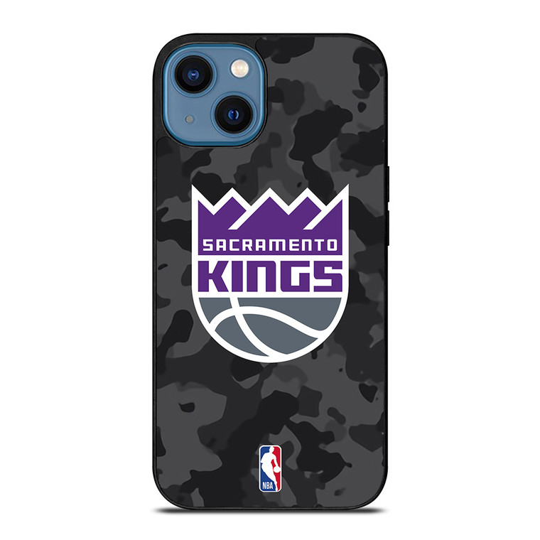 SACRAMENTO KINGS BLACK CAMO iPhone 14 Case Cover