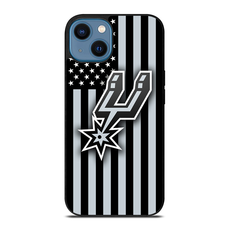 SAN ANTONIO SPURS NBA USA FLAG iPhone 14 Case Cover SAN ANTONIO SPURS NBA USA FLAG iPhone 14 Case Cover
