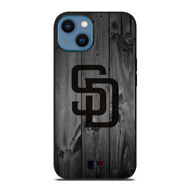 SAN DIEGO PADRES BASEBALL MLB WOOD LOGO iPhone 14 Case Cover