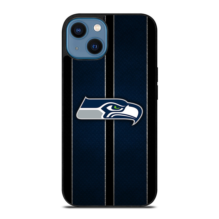 SEATTLE SEAHAWKS NFL METAL STRIPE iPhone 14 Case Cover