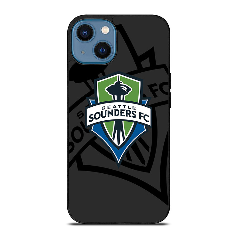 SEATTLE SOUNDERS FC MLS BLACK iPhone 14 Case Cover