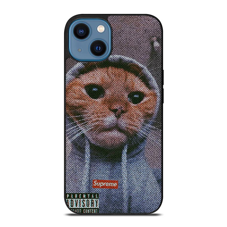 SUPREME CUTE CAT 2 iPhone 14 Case Cover
