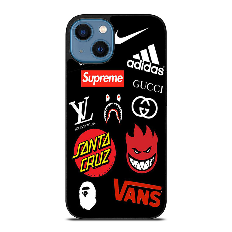 SUPREME NIKE ADIDAS SKATEBOARD iPhone 14 Case Cover
