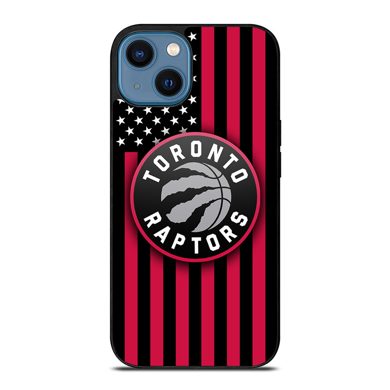 TORONTO RAPTORS NBA USA FLAG iPhone 14 Case Cover
