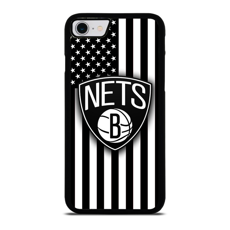 BROOKLYN NETS NBA USA FLAG iPhone SE 2022 Case Cover