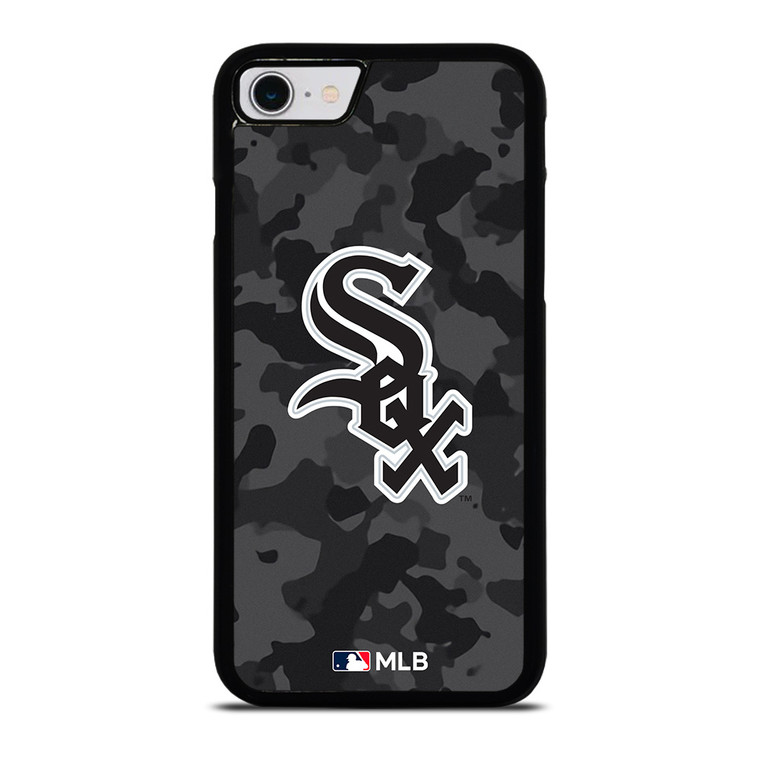 CHICAGO WHITE SOX BASEBALL BLACK CAMO iPhone SE 2022 Case Cover