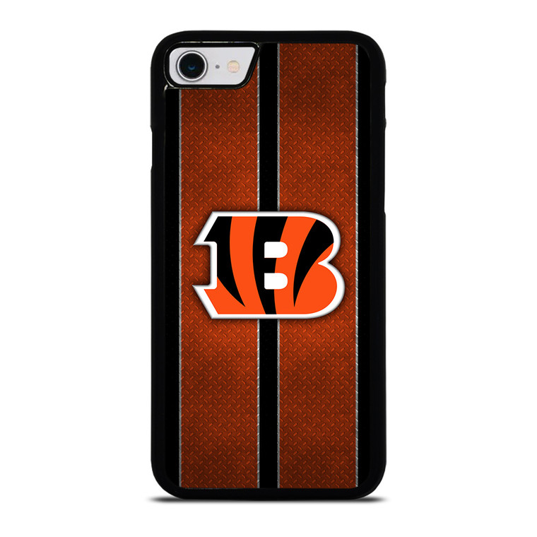 CINCINNATI BENGALS NFL METAL STRIPE iPhone SE 2022 Case Cover