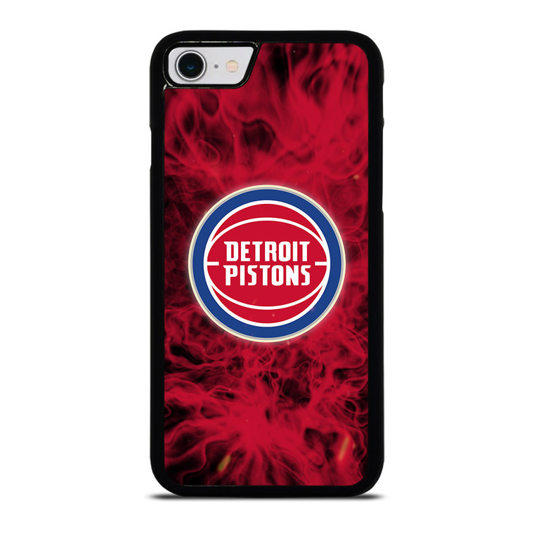 DETROIT PISTONS BASKETBALL NBA FIRE iPhone SE 2022 Case Cover