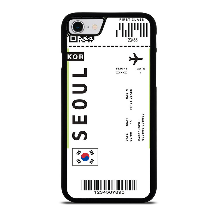 FLIGHT TICKETS SEOUL SOUTH KOREA iPhone SE 2022 Case Cover