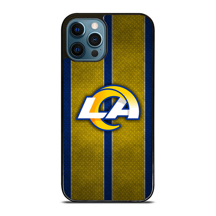 LOS ANGELES RAMS NFL METAL STRIPE iPhone 12 Pro Max Case Cover