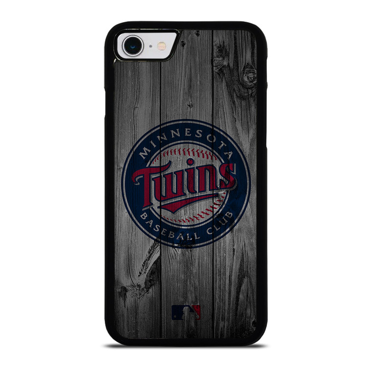 MINNESOTA TWINS BASEBALL MLB WOOD LOGO iPhone SE 2022 Case Cover