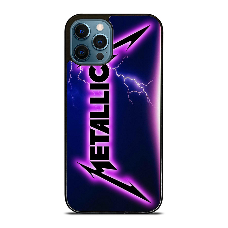 METALLICA ROCK BAND VIOLET LIGHTNING iPhone 12 Pro Max Case Cover