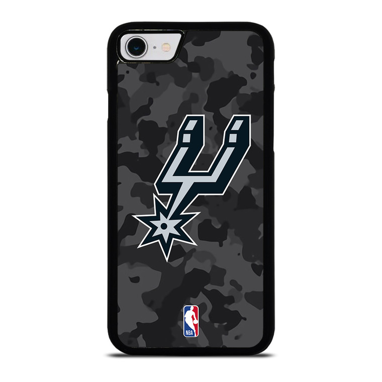 SAN ANTONIO SPURS BLACK CAMO iPhone SE 2022 Case Cover