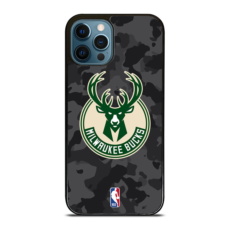 MILWAUKEE BUCKS BLACK CAMO iPhone 12 Pro Max Case Cover