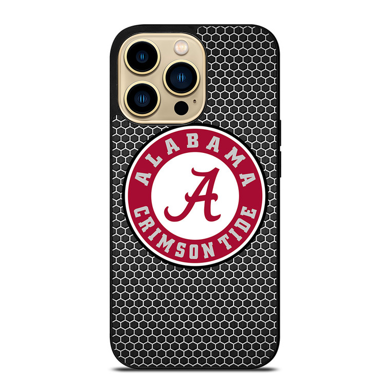 ALABAMA CRIMSON TIDE FOOTBALL METAL iPhone 14 Pro Max Case Cover