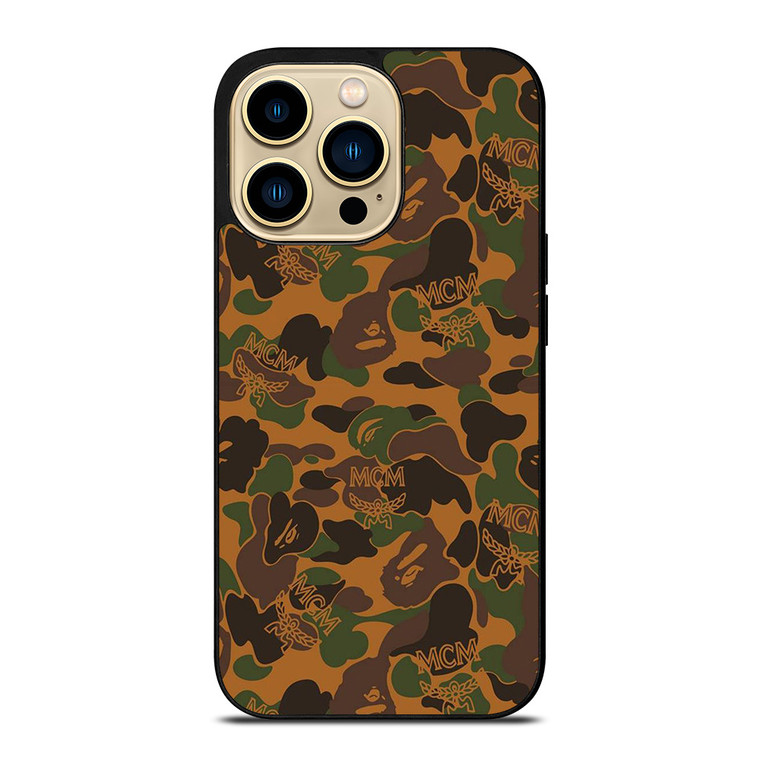 BAPE X MCM WORLDWIDE iPhone 14 Pro Max Case Cover