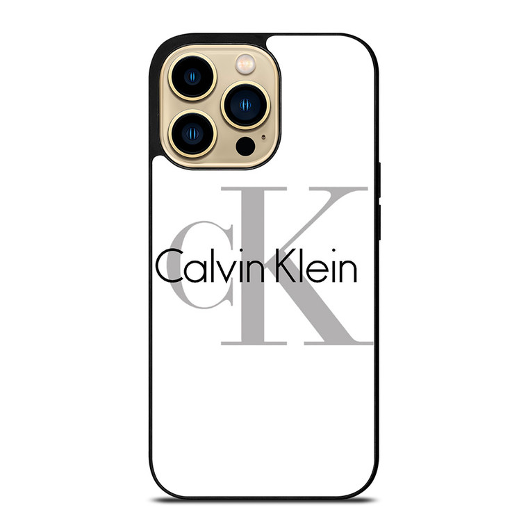 CALVIN KLEIN WHITE LOGO iPhone 14 Pro Max Case Cover