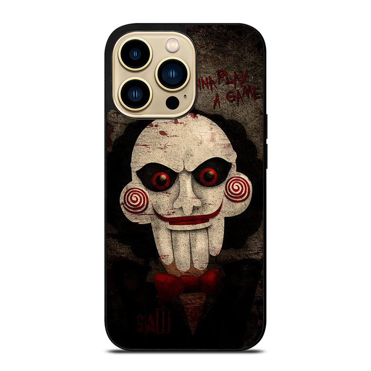 JIGSAW MOVIES I WANNA PLAY A GAME iPhone 14 Pro Max Case Cover JIGSAW MOVIES I WANNA PLAY A GAME iPhone 14 Pro Max Case Cover