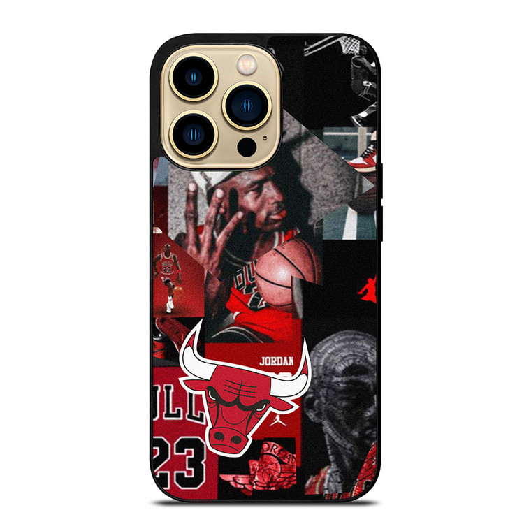 MICHAEL JORDAN CHICAGO BULLS COLLAGE iPhone 14 Pro Max Case Cover