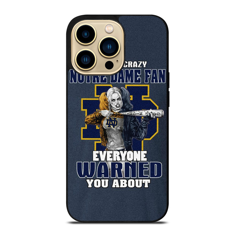NOTRE DAME FIGHTING HARLEY QUINN iPhone 14 Pro Max Case Cover