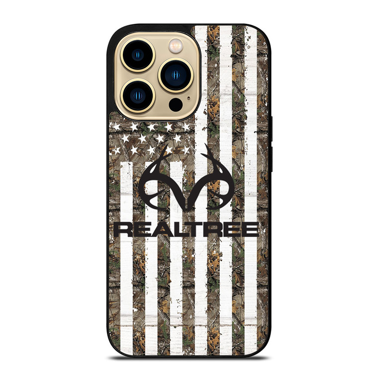 REALTREE AMERICAN FLAG LOGO iPhone 14 Pro Max Case Cover