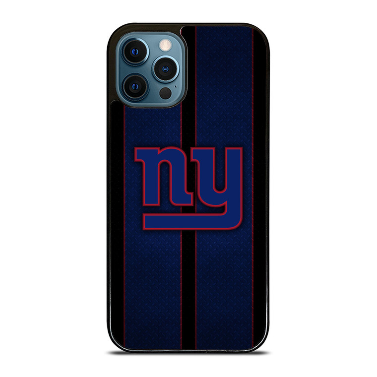 NEW YORK GIANTS NFL METAL STRIPE iPhone 12 Pro Max Case Cover NEW YORK GIANTS NFL METAL STRIPE iPhone 12 Pro Max Case Cover