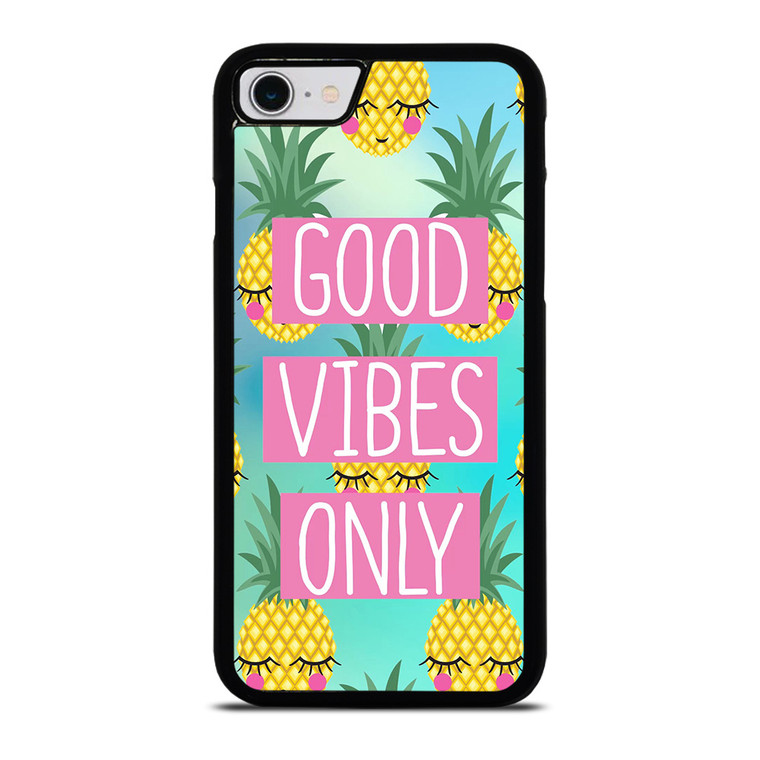 CUTE PINAPPLE GOOD VIBES ONLY iPhone SE 2022 Case Cover