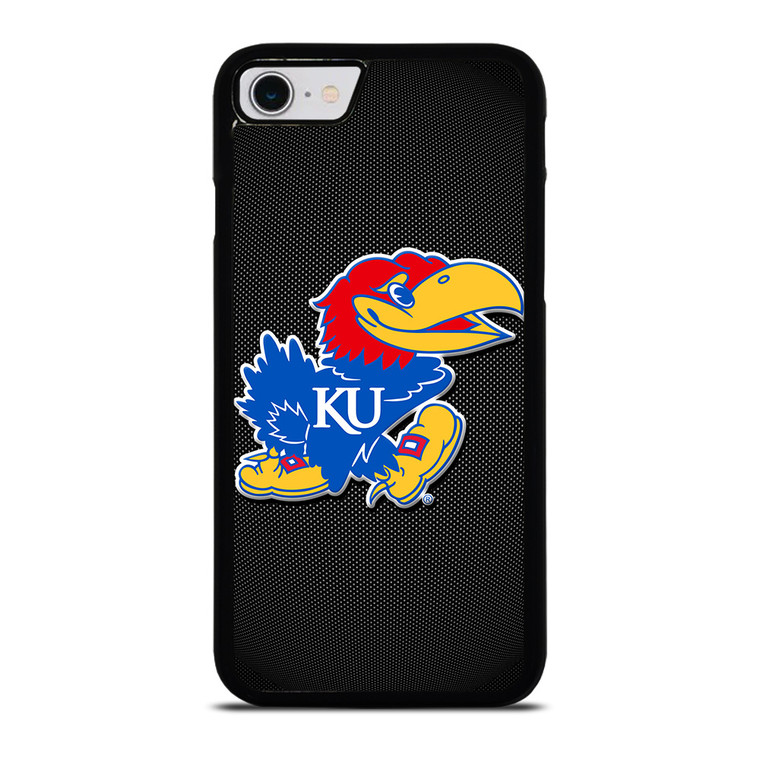 KANSAS JAYHAWKS LOGO CARBON iPhone SE 2022 Case Cover