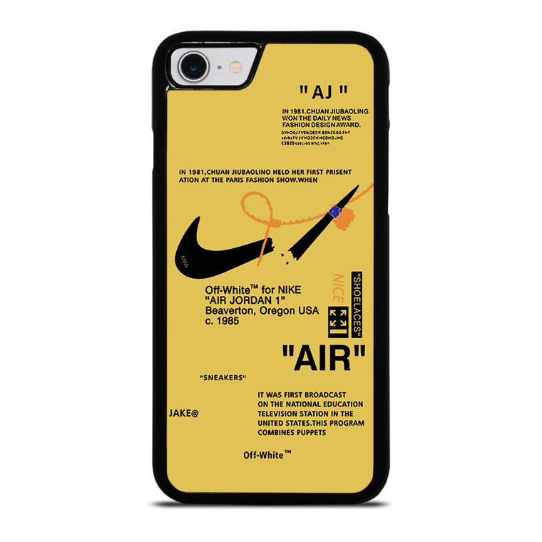 NIKE AIR OFF WHITE YELLOW iPhone SE 2022 Case Cover
