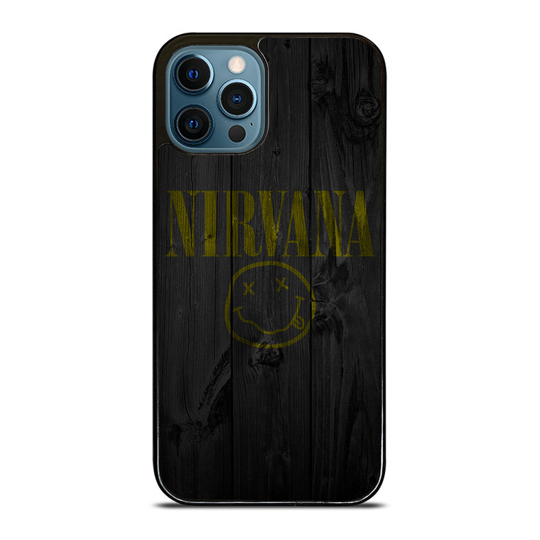 NIRVANA ROCK BAND WOODEN LOGO iPhone 12 Pro Max Case Cover