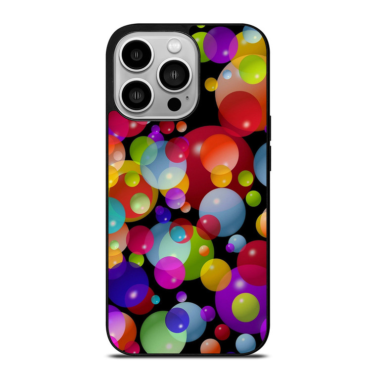 COLURFUL BUBBLES PATTERN iPhone 14 Pro Case Cover