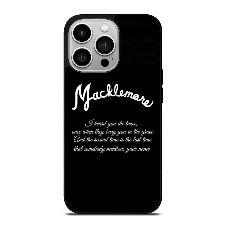 MACKLEMORE RAPPER QUOTES iPhone 14 Pro Case Cover MACKLEMORE RAPPER QUOTES iPhone 14 Pro Case Cover