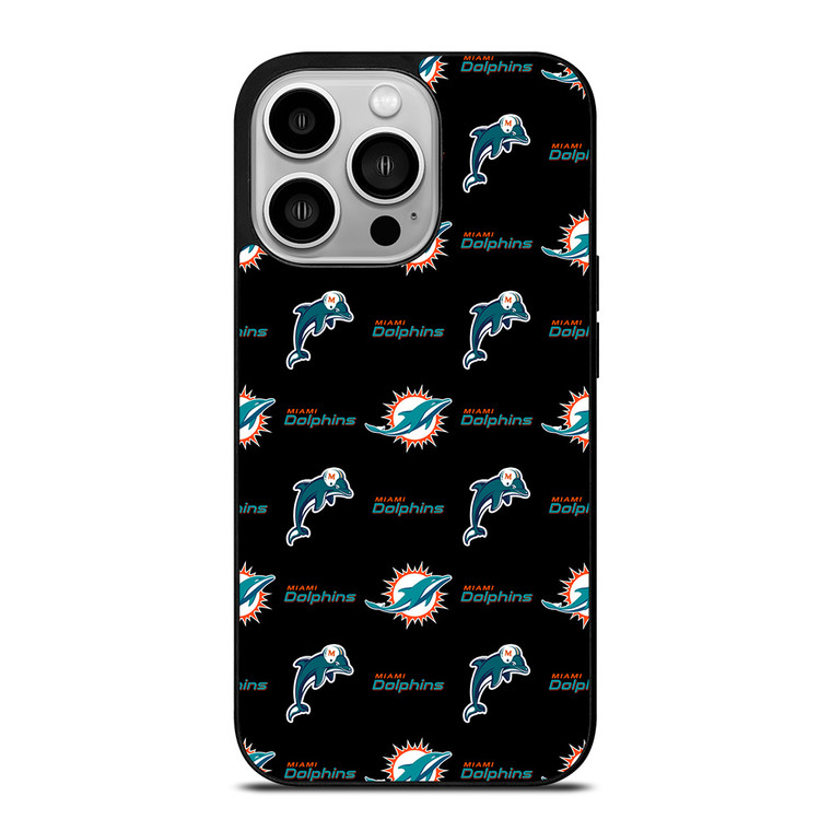 MIAMI DOLPHINS FOOTBALL PATTERN iPhone 14 Pro Case Cover