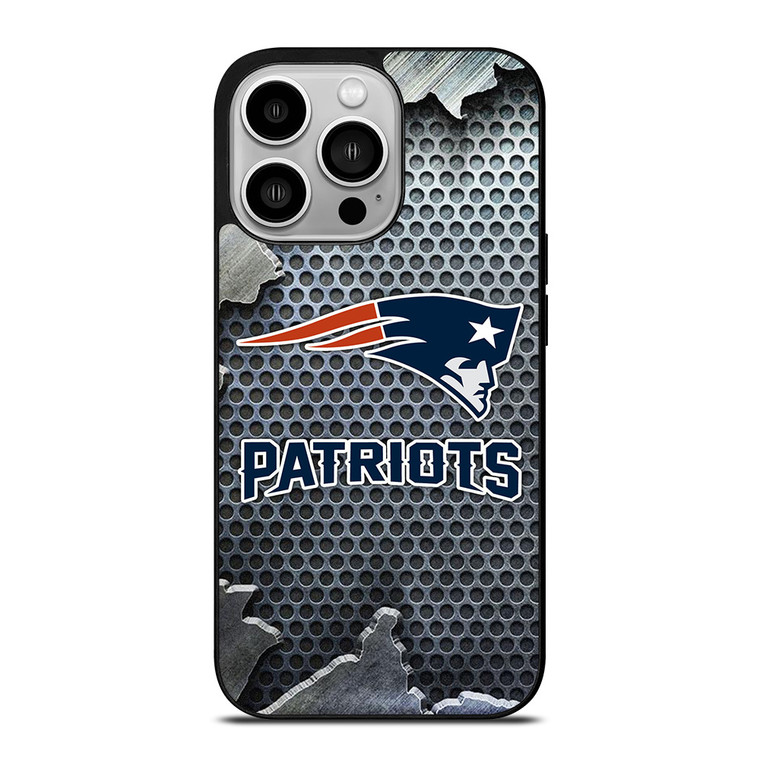 NEW ENGLAND PATRIOTS BROKEN METAL iPhone 14 Pro Case Cover