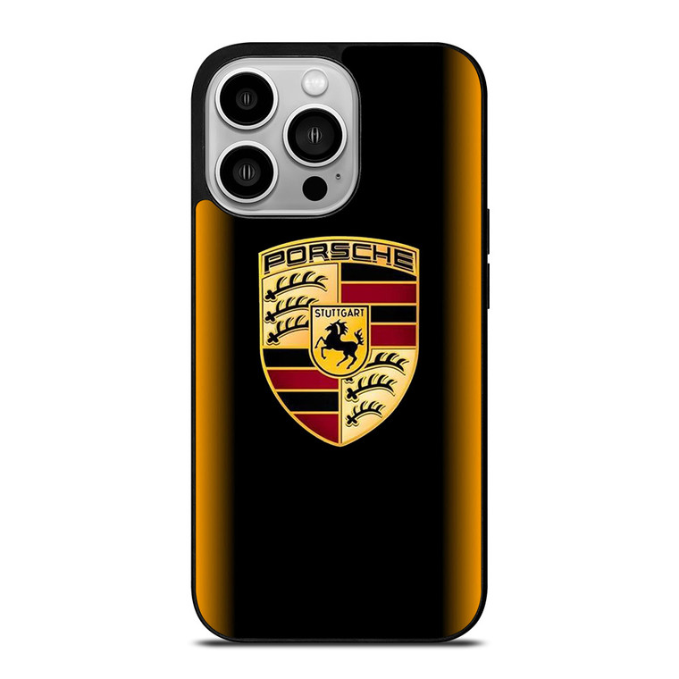 PORSCHE CAR GOLD iPhone 14 Pro Case Cover